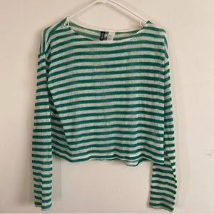 H&M Divided White And Green sweater